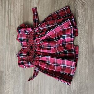 First Impressions Red Plaid Kids Dress
